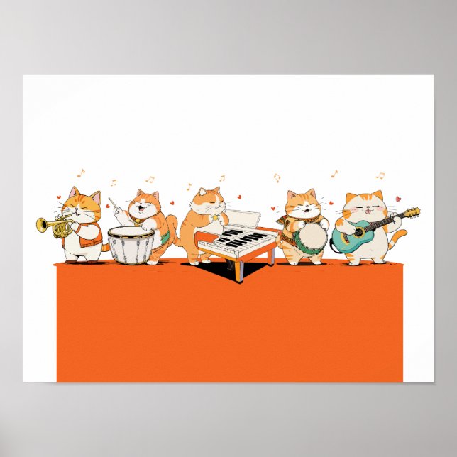 Cats Plays The Music Poster (Framsidan)