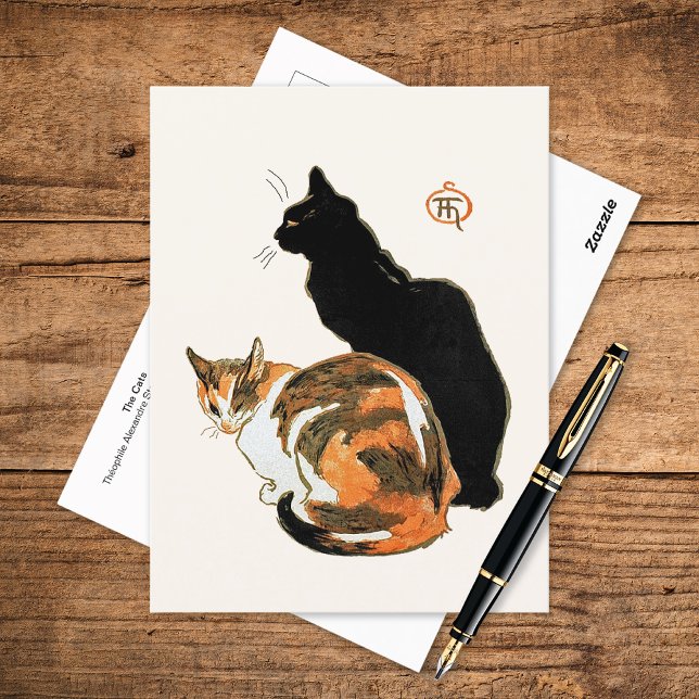 Cats Porträtt Theophile Steinlen Vykort (Skapare uppladdad)
