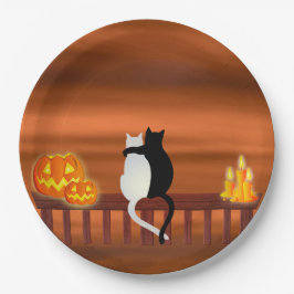 Cats Pumpkins Candles Halloween