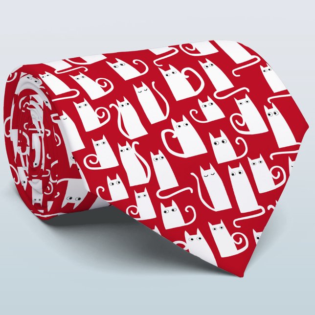 Cats Red and White Helgdag Slips (Skapare uppladdad)
