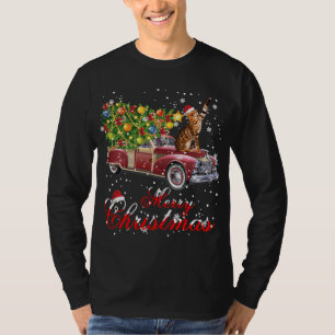 Cats Rides Red Lastbil jul Pajama T Shirt
