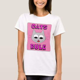 CATS RULE Cute Cat Lover-tshirt T Shirt