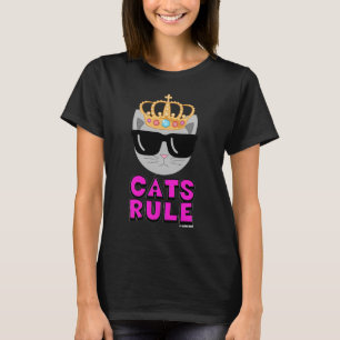 CATS RULE I Kärlek Cats Cat Lover T Shirt