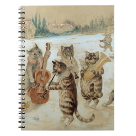 Cats Sång Singing av Louis Wain Anteckningsbok