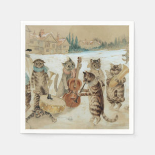 Cats Sång Singing av Louis Wain Pappersservett