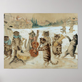 Cats Sång Singing av Louis Wain Poster