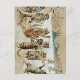 Cats Sång Singing av Louis Wain Vykort