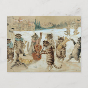 Cats Sång Singing-vykort Vykort