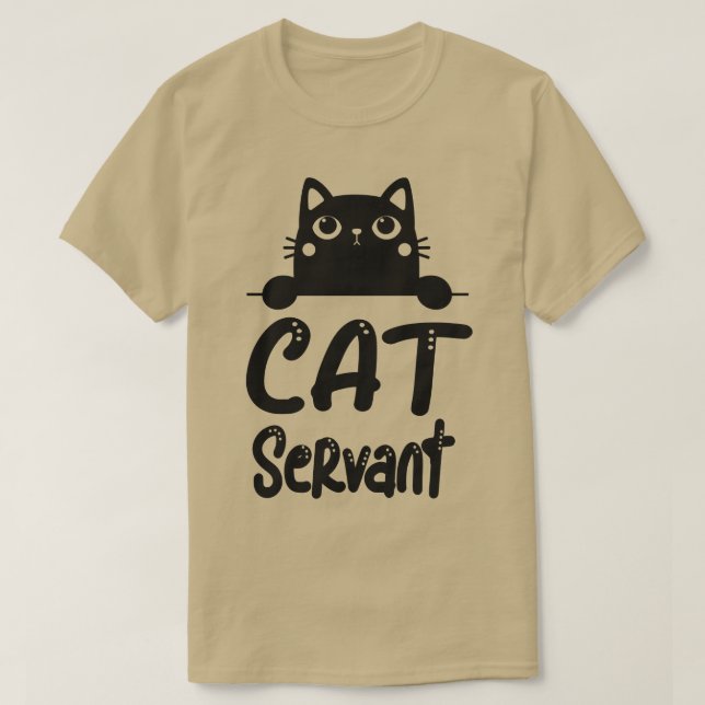 Cats Service Funny Motif Cat Owners T Shirt (Design framsida)