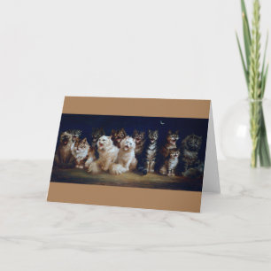 Cats Singing jul sång, Louis Wain Kort