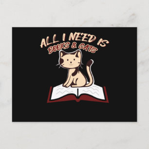 Cats Skriva Bokar Vykort