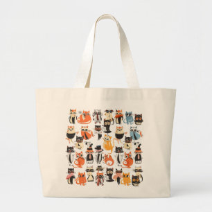 Cats snyggt Vild Whiskers Wonderland mode Jumbo Tygkasse