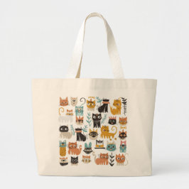 Cats snyggt Vild Whiskers Wonderland Tote bags Jumbo Tygkasse