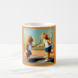 Cats Spelar Tennis Kaffemugg