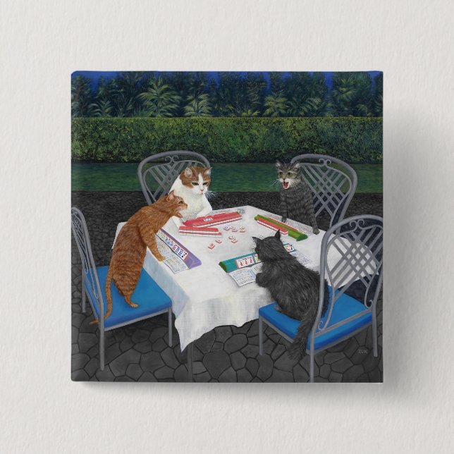 Cats Spelning Mahjong Knapp (Framsida)