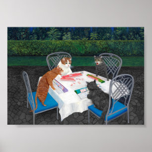 Cats Spelning Mahjong Poster