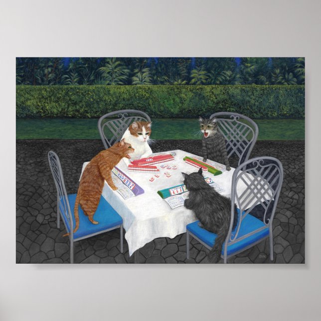 Cats Spelning Mahjong Poster (Framsidan)