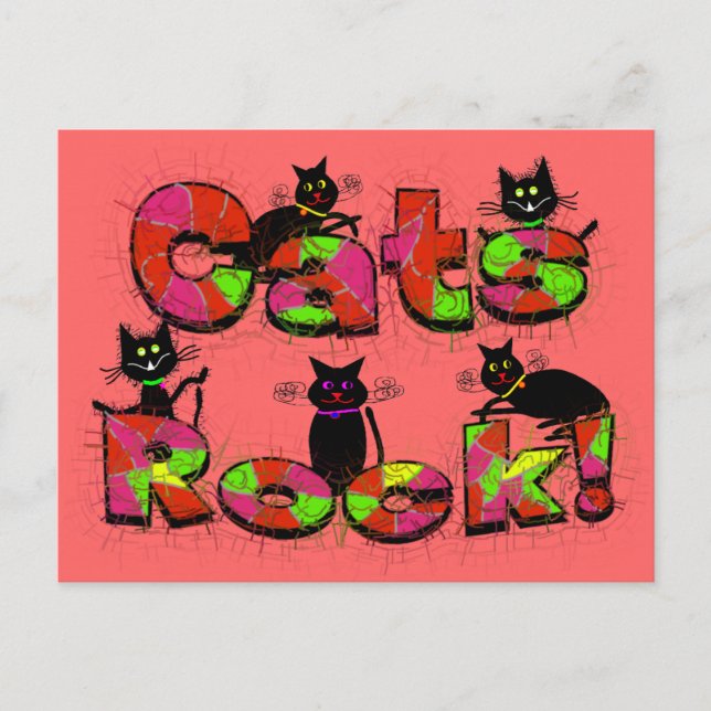 Cats Sten—Cat Lovers gifts Vykort (Framsida)
