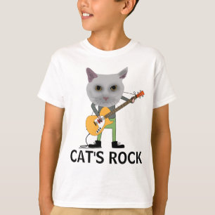 CATS STEN, CAT PLAYING GUITAR BOYS T-Shirts