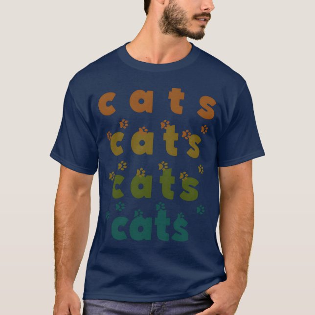 Cats Tass roligt T Shirt (Framsida)