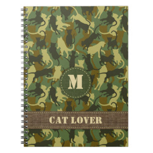 Cats Woodland Camouflage Anteckningsbok