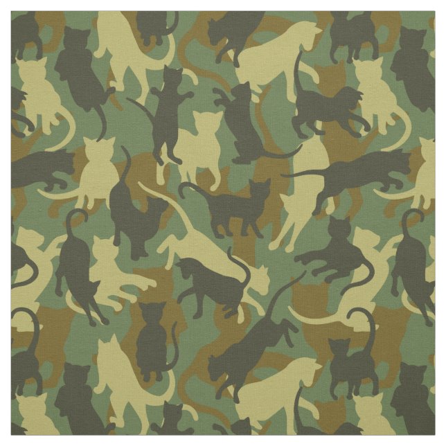 Cats Woodland Camouflage Tyg (Provkarta)