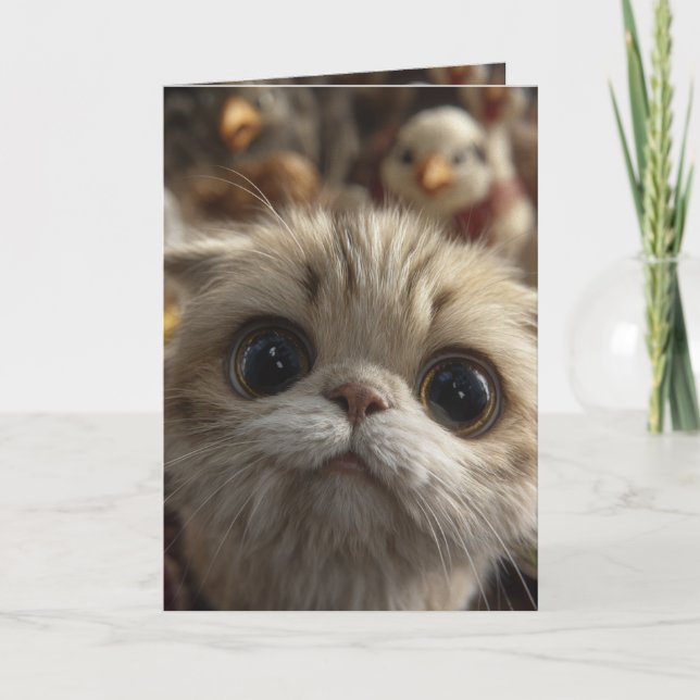 Catsgiving Thanksgiving Card Kort (Framsida)