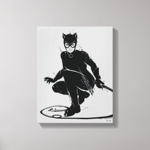 Catshe Bläck Brush Pose Canvastryck
