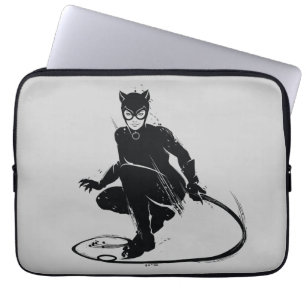 Catshe Bläck Brush Pose Laptop Fodral