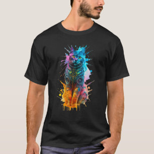 CATsilhouette i längvinter-CAT Cyborg Pose T Shirt