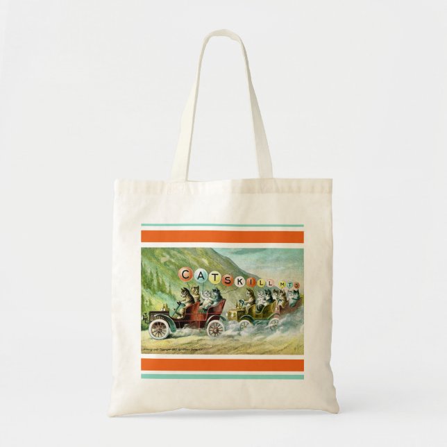 Catskill Mountain Cats Tote Bag Tygkasse (Framsidan)