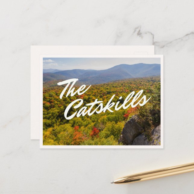 Catskill Mountains Upstate New York Vykort (Fram/Back In Situ)