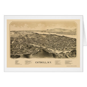 Catskill panorama- karta för NY - 1889 Hälsningskort