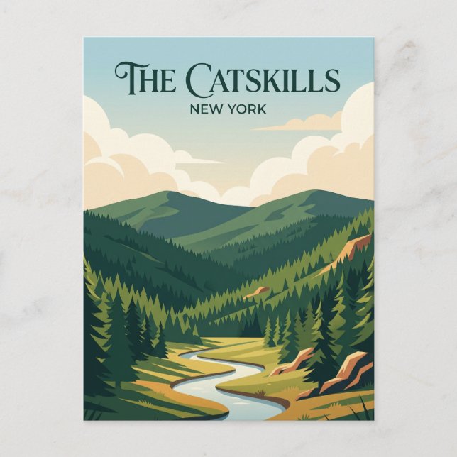 Catskills New York Vykort (Framsida)
