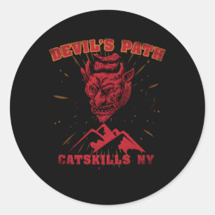 Catss Hikers Djävulen Väg Upstate New York Hikers Runt Klistermärke