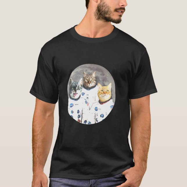 Catstronauts Funny Cat T Shirt (Framsida)