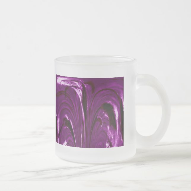 Cattails Abstrakt Glass Mugg - Lila (Höger)