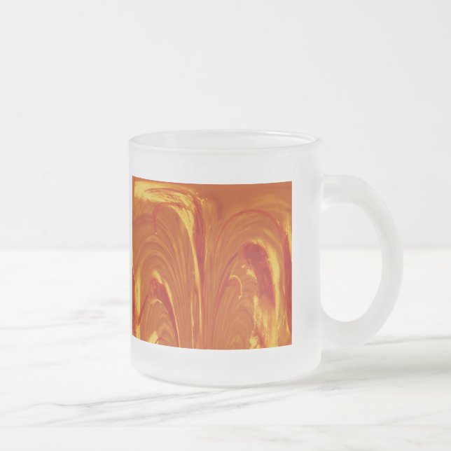 Cattails Abstrakt Glass Mugg - Orange (Höger)