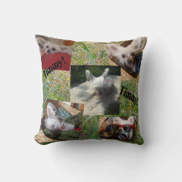 Cattails och gullig hund kudde