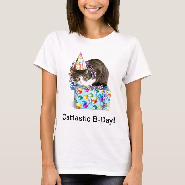 Cattastic födelsedag t shirt (Framsida)
