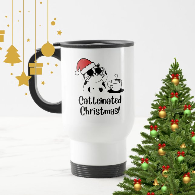 Catteinated Christmas Coffee and Cat Lover Holiday Resemugg (Skapare uppladdad)