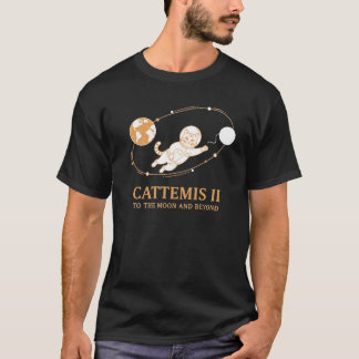 Cattemis II Moon Mission T-shirt Rolig Orange Katt