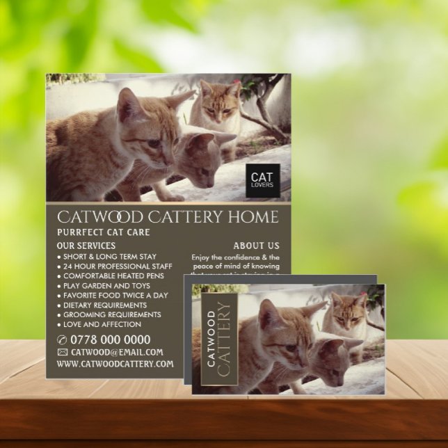 Cattery, Pet Boarding Service Visitkort (Skapare uppladdad)