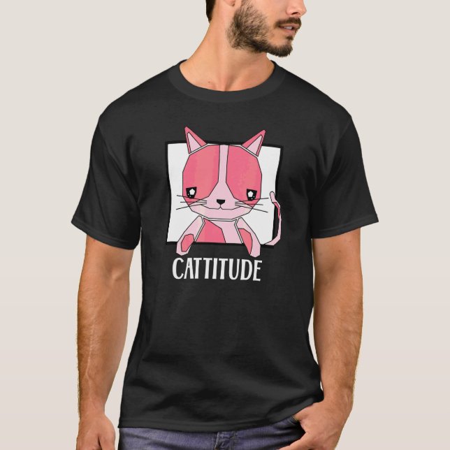 Catticute Cute Cat Cat T Shirt (Framsida)