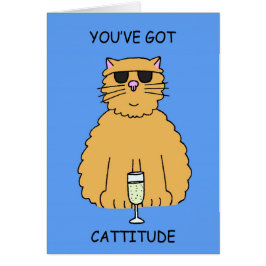 Cattige Cat Lovers Humor Hälsningskort