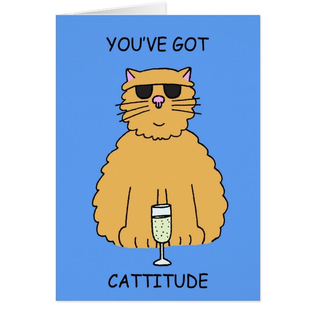 Cattige Cat Lovers Humor Hälsningskort (Framsidan)