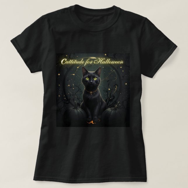 "Cattige for Halloween"- T Shirt (Design framsida)