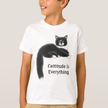 Cattitude är allt lurar T-tröja