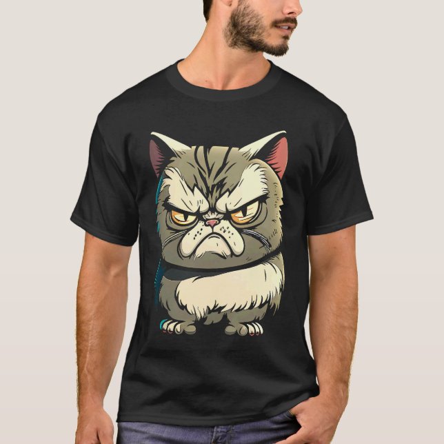 Cattitude  Kattattityd Irriterad  1 T Shirt (Framsida)