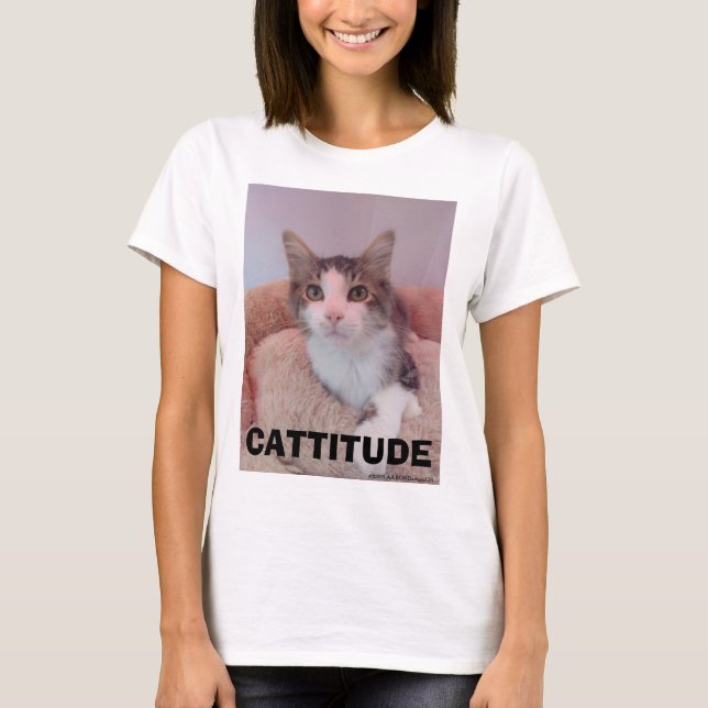 CATTITUDE Ragdoll Cat T Shirt (Framsida)